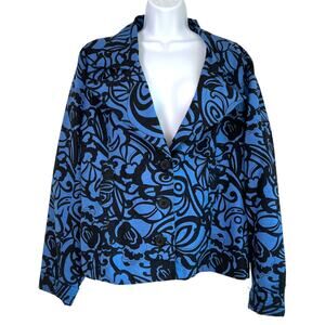Scott Taylor Womens Art to Wear Silk Blend Blazer Size Extra Large Career Church